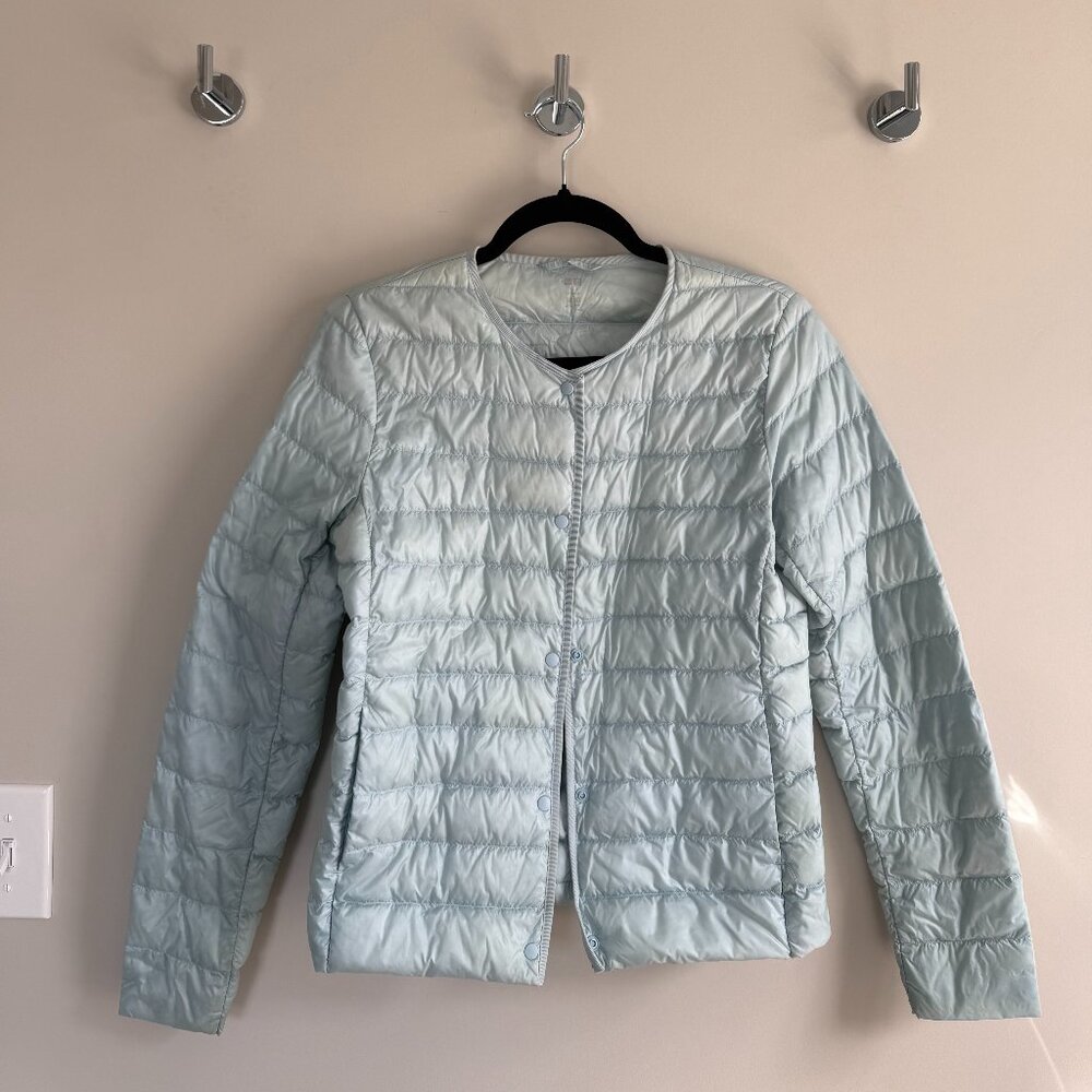 Uniqlo Ultra Light Down Puffer Coat with Snaps and Round Collar